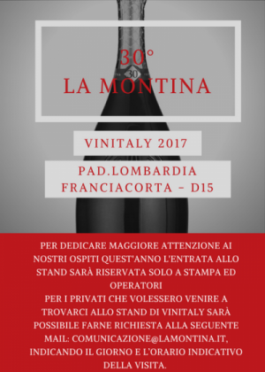 Vinitaly 2017 – 30 anni de La Montina Verona 9/12 aprile