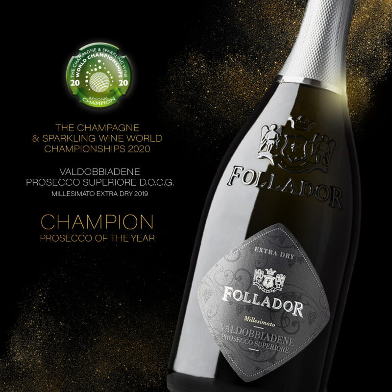 Il plauso di Zaia a Follador Prosecco dal 1769, campione del mondo al Champagne & Sparkling Wine World Championships