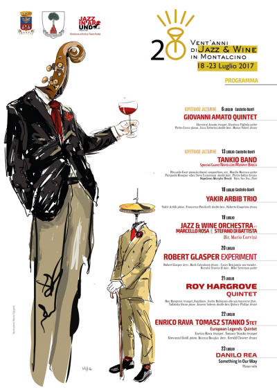 Jazz & Wine in Montalcino compie vent'anni | Dal 18 al 23 luglio la musica jazz torna tra i vigneti del Brunello di Montalcino